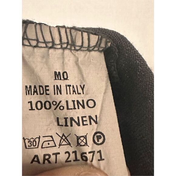 GREAT CONDITION Puro Lino Italy GREY open linen duster cardigan ONE SIZE - Picture 4 of 5